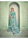 Sea Green Norita Felicity Sequins Embroidery Work With Handwork Butta Party Wear Lycra Saree 11606